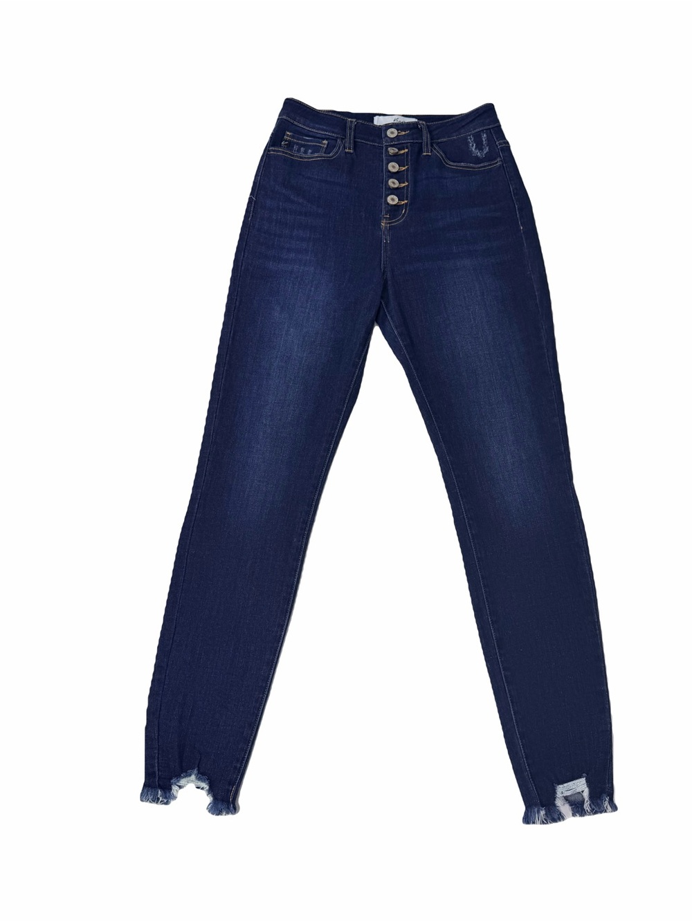 KanCan Button Fly Distressed Skinny Jeans Size 5/26 Women's